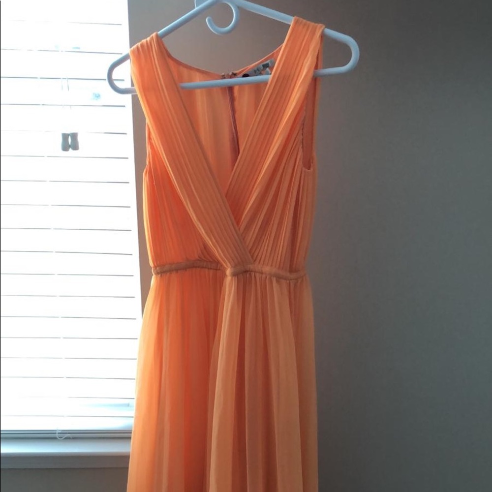 Halston Dress Size 0 orange-peach - Picture 5 of 8